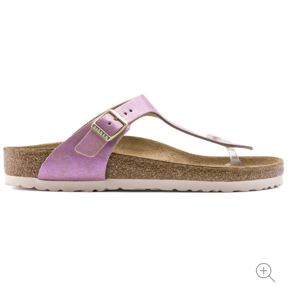 NWB Birkenstock Gizeh sandals in washed metallic pink - Picture 6 of 11